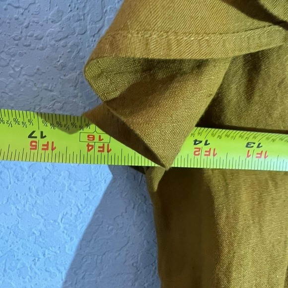 Madewell Women's Linen-Blend Ruffle Cap Sleeve Wrap Midi Dress Size XS NWT - Picture 10 of 10